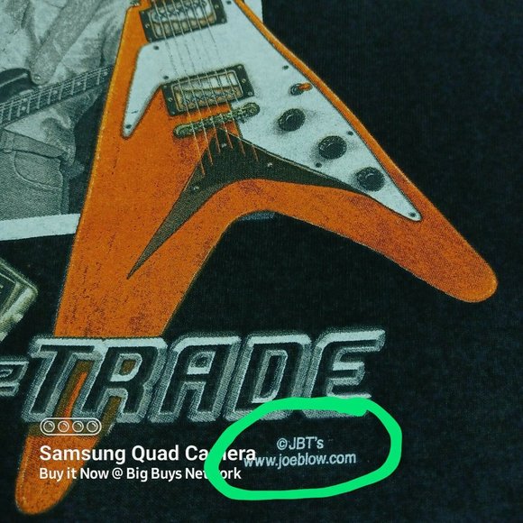 RARE Joe Blow T's Rock & Roll "Tools of the Trade" Guitars/Amps/ Pedals Tshirt L - Picture 5 of 12